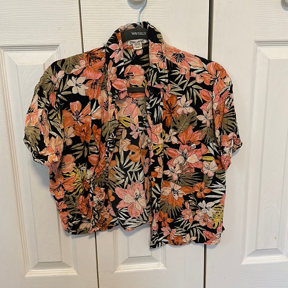 Billabong cropped Hawaiian shirt